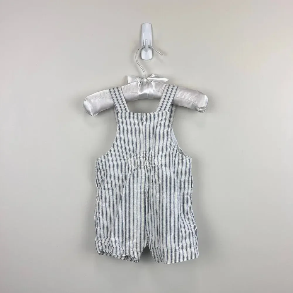 Mayoral Blue Striped Shortall Romper Dungarees 4-6 Months - Picture 6 of 7